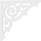 Ekena Millwork Athens Architectural Grade PVC Bracket, 5/8"W X 18"D X 18"H BKTP01X18X18AT - alternate 3